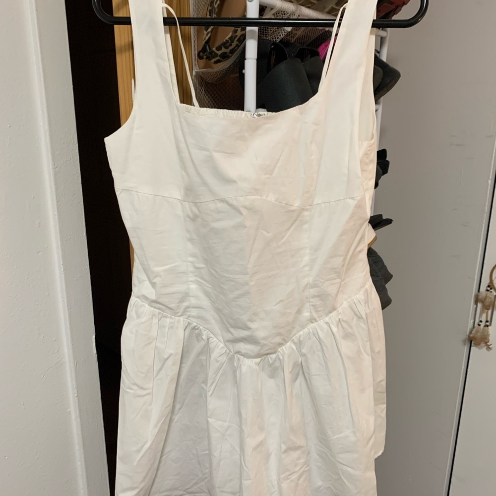 White mini dress
